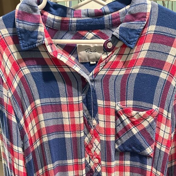 Rails rayon small plaid button down shirt - Picture 3 of 3